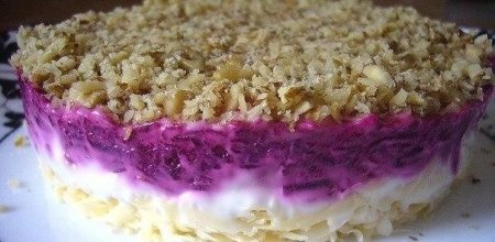 Сырный салат под шубой