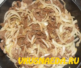 Бефстроганов из говядины с подливкой Бефстроганов из говядины с подливкой