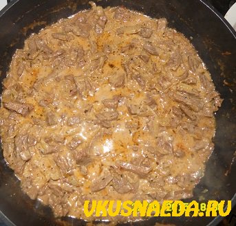 Бефстроганов из говядины с подливкой Бефстроганов из говядины с подливкой