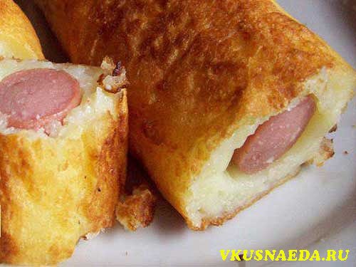 Сосиски в картошке