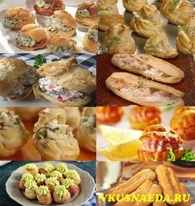 Профитроли с разными начинками