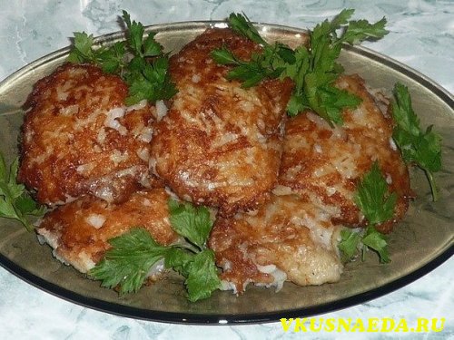 Рыбное филе обжаренное в картофельном кляре