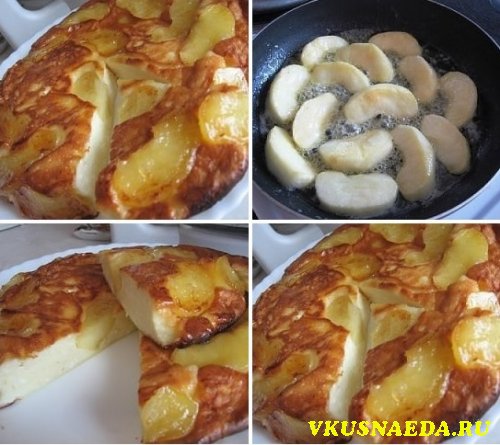 Творожная запеканка с яблоками