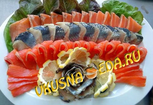 Оформление нарезки на фуршетный и праздничный стол