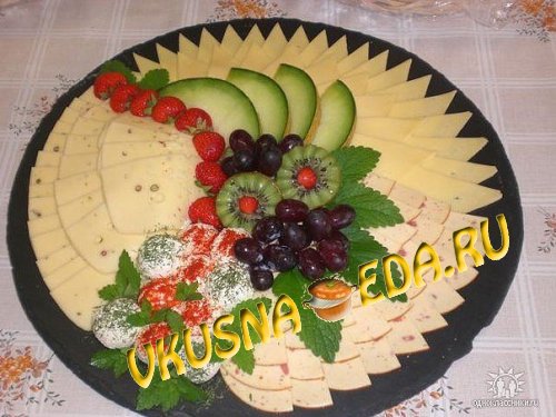 Оформление нарезки на фуршетный и праздничный стол