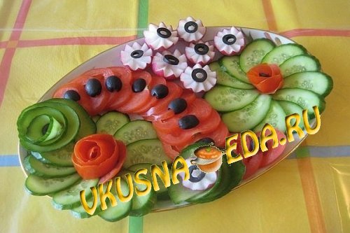 Оформление нарезки на фуршетный и праздничный стол