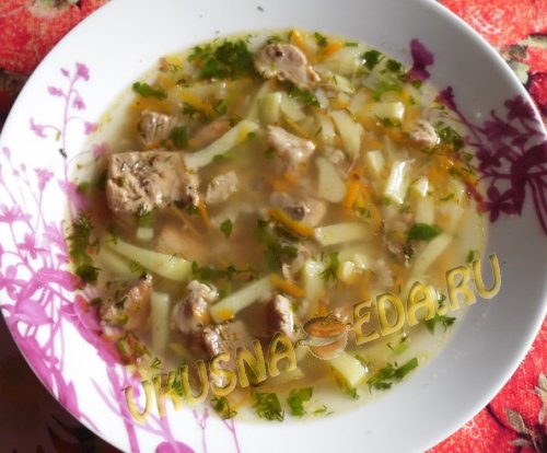 Гречневый суп из свиных рёбрышек