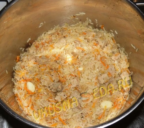 Рецепт плова из свинины с рисом