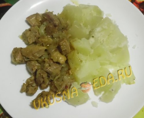 Подчеревок жареный на сководке с луком