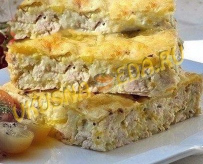 Запеканка из куриной грудки с сыром Запеканка из куриной грудки с сыром