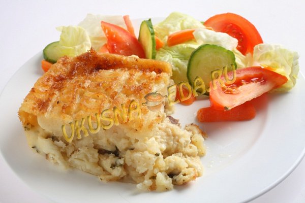 Запеканка из куриной грудки с сыром